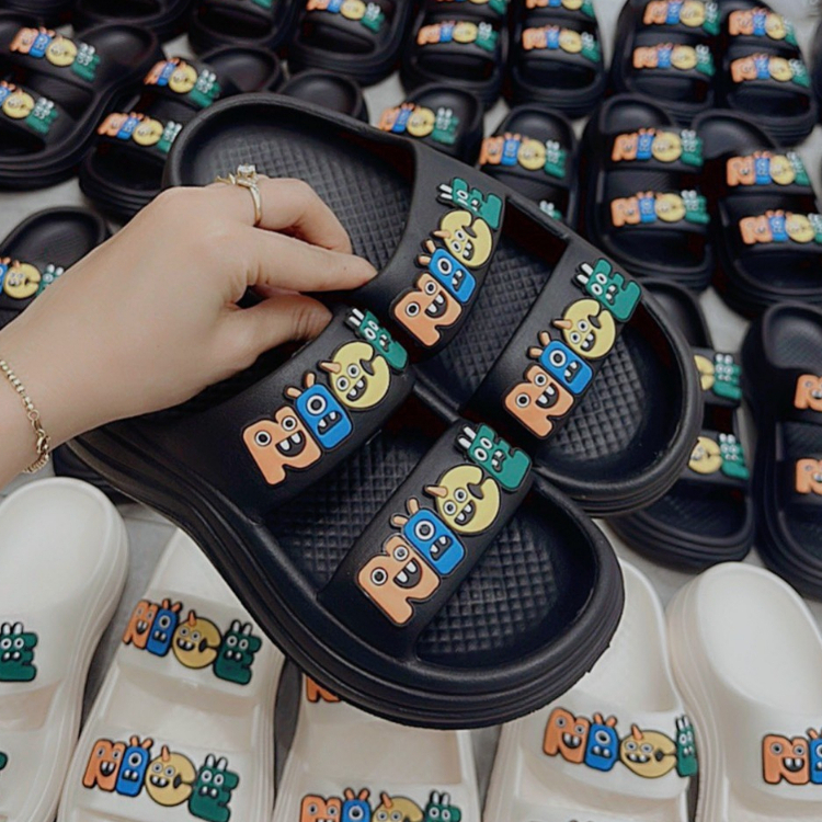 Dép đính sticker mặt cười, Dép cute hè 2023 Gunie Store