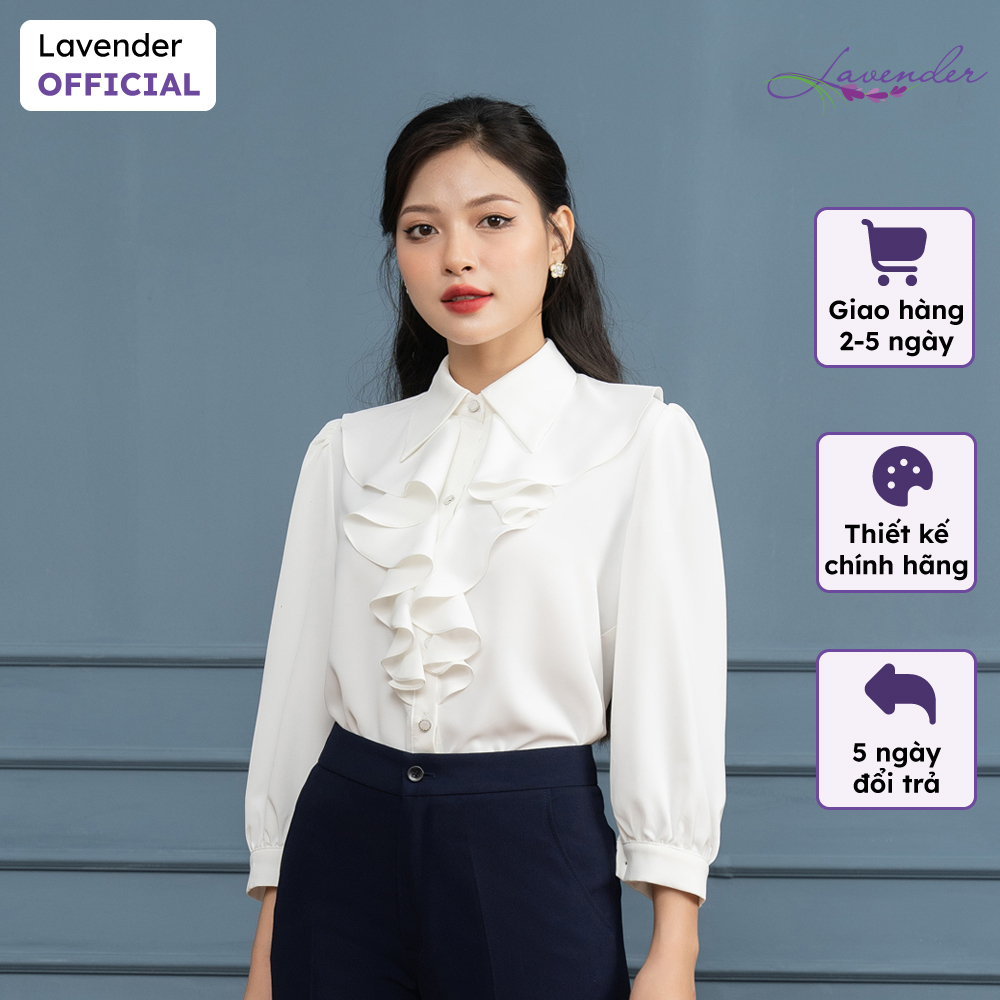 Áo sơ mi công sở nữ LAVENDER cổ bèo tay dài A2796