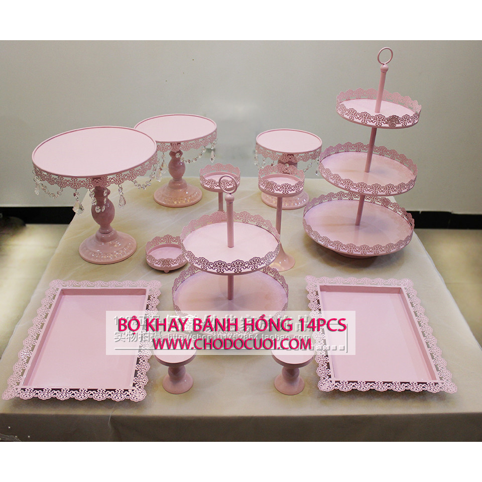 Bộ Khay Bánh Cakestand Bắc Âu Vintage bày bàn Tiệc Khai Trương, Sinh Nhật, Teabreak bánh ngọt 🍰