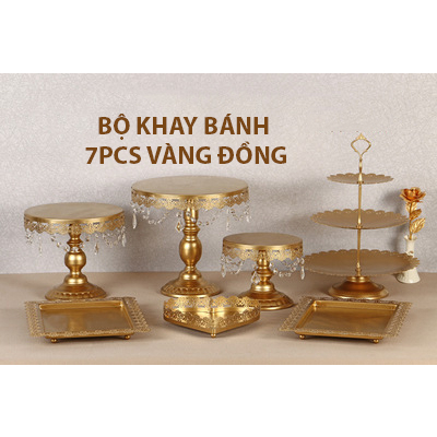 Bộ Khay Bánh Cakestand Bắc Âu Vintage bày bàn Tiệc Khai Trương, Sinh Nhật, Teabreak bánh ngọt 🍰