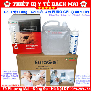 Gel Lạnh Triệt Lông EUROGEL [5 Lít, Trắng] - Gel Siêu Âm