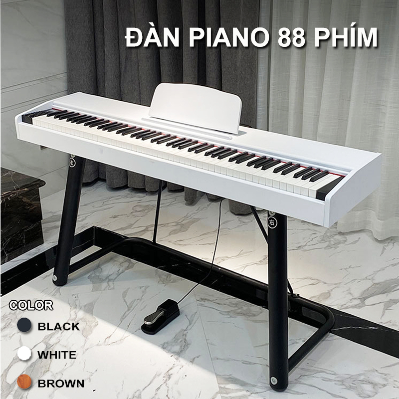 Đàn piano gỗ 88 phím chuẩn âm - đàn organ điện tử Có Pedal nhỏ gọn dễ dàng mang theo - electric piano cao cấp  vt169