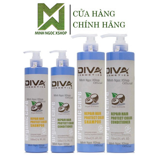 Dầu gội xả phục hồi giữ màu tóc nhuộm Diva Repair Hair Protect Color 500ML - 750ML chính hãng
