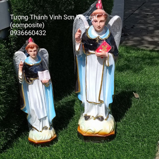 Tượng Thánh Vinh Sơn 30cm 40cm màu đen xanh tượng Thánh tông đồ công giáo