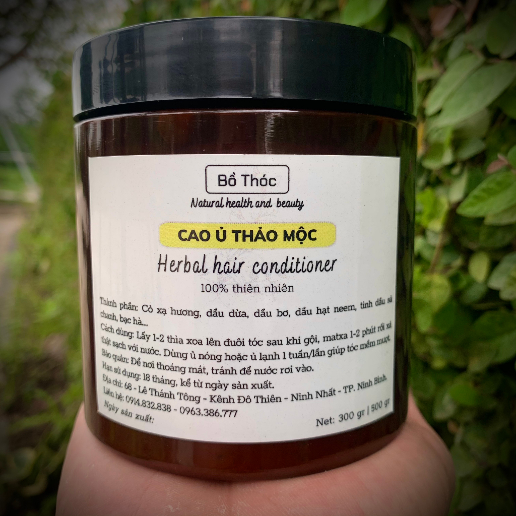 Cao Ủ Tóc Thảo Mộc - Bồ Thóc Organic - 100% Từ Thiên Nhiên - Không Hóa Chất