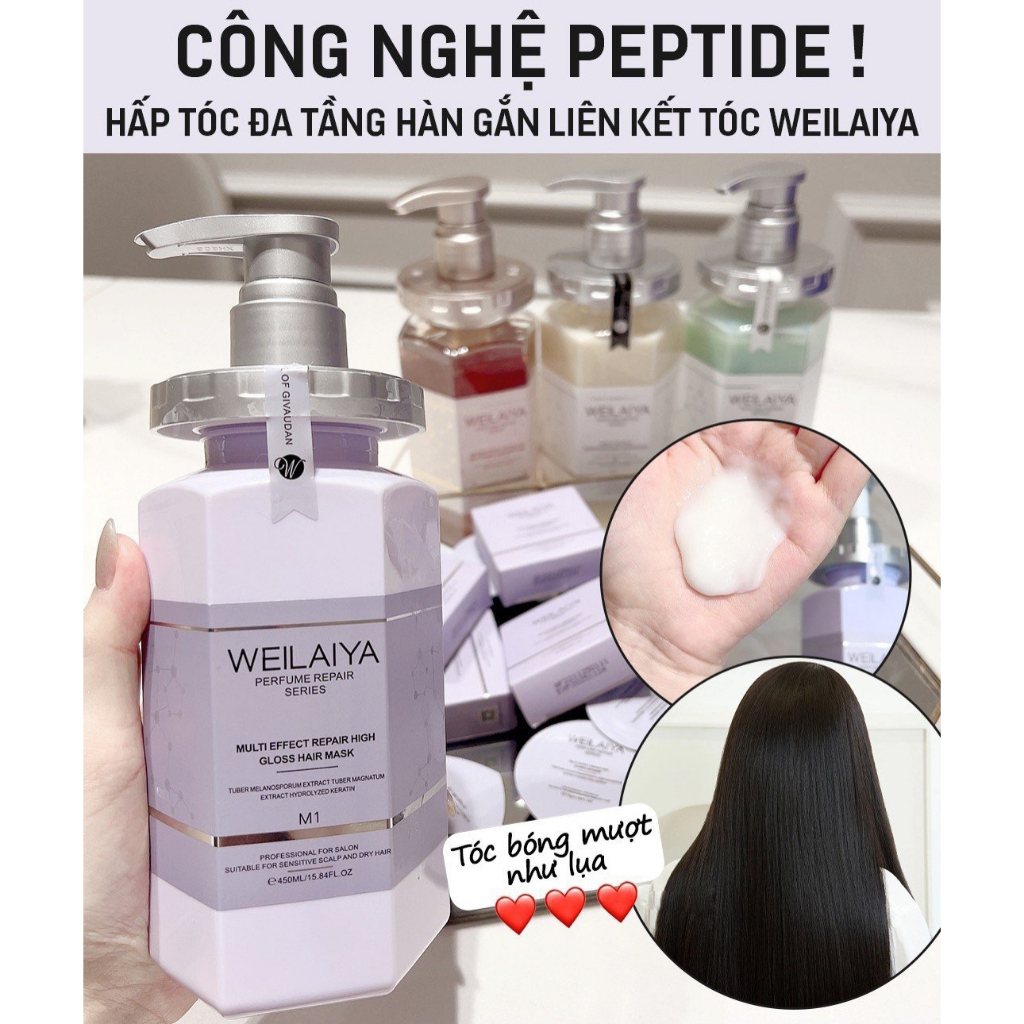 Hấp tóc Phục Hồi Weilaiya 450ml Phục Hồi Tóc Hư Tổn tại nhà