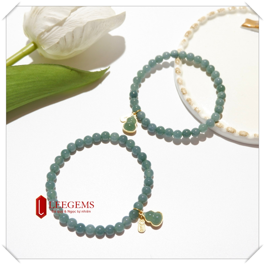 VÒNG TAY LAM NGỌC MIX CHARM HỒ LÔ NGỌC CAO SANG Q.UÝ PHÁI SIZE 05 LI DÀNH CHO NỮ TẤT CẢ CÁC MỆNH