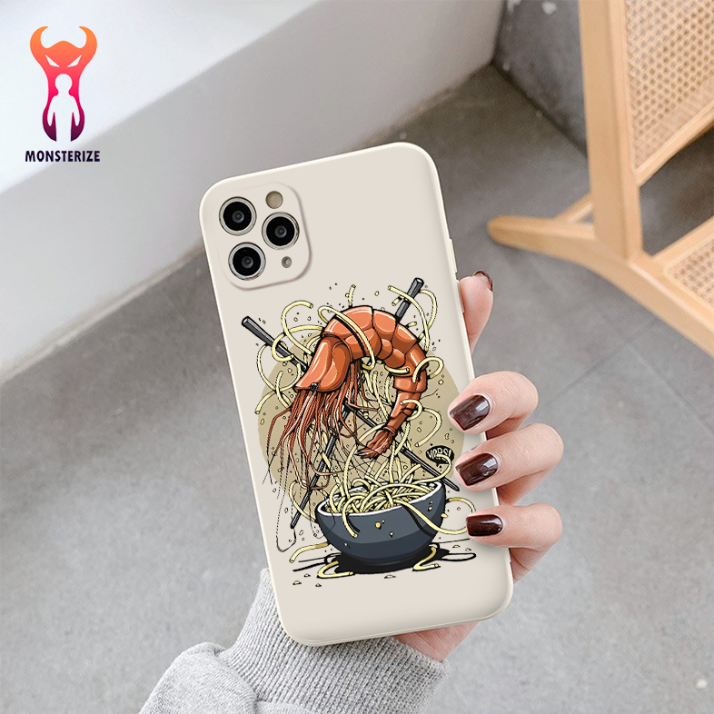 Ốp lưng iphone cạnh vuông hình mỳ tôm 6/6splus/7/7plus/8/8plus/x/xr/xs/11/12/13/pro/max/plus/promax - e6580