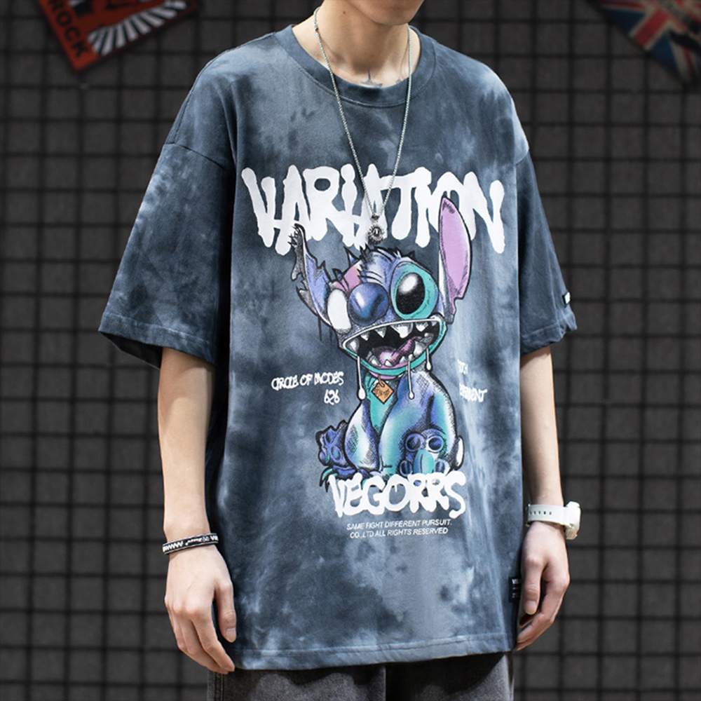 Áo thun Tshirt nam nữ unisex loang fom rộng gấu túi ao top nam 90000182
