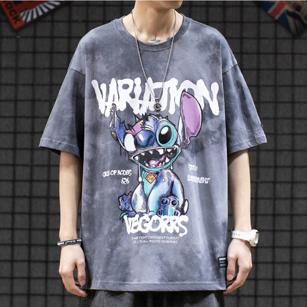 Áo thun Tshirt nam nữ unisex loang fom rộng gấu túi ao top nam 90000182