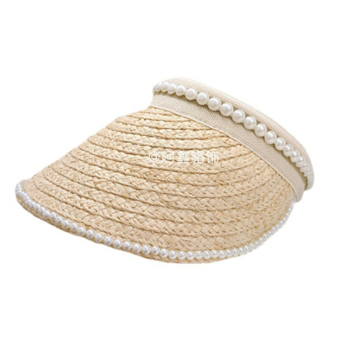 Mũ Cói Nửa Đầu Nữ Đan Rộng Vành MC54 Cá Tính Cao Cấp Mugu - Nón Nữ Tính Đi Biển, Đánh Tennis Chất Cói Chống Nắng