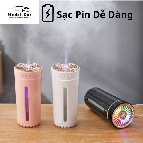Máy khuếch tán Tinh dầu tích hợp đèn led đổi màu phun sương khử mùi trên xe ô tô, văn phòng, bàn làm việc ...