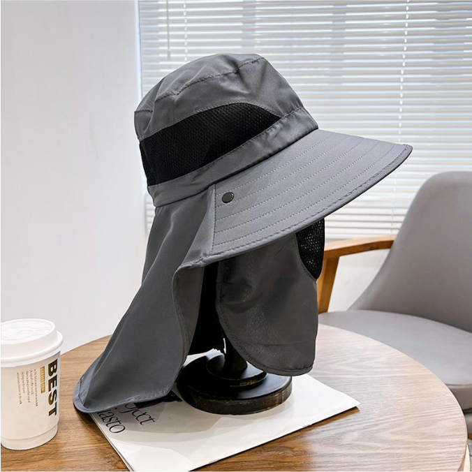 Mũ Bucket Chống Nắng Thời Trang Bảo vệ toàn diện 360°, lưới thoáng khí không ngột ngạt, dây chống gió có thể điều chỉnh