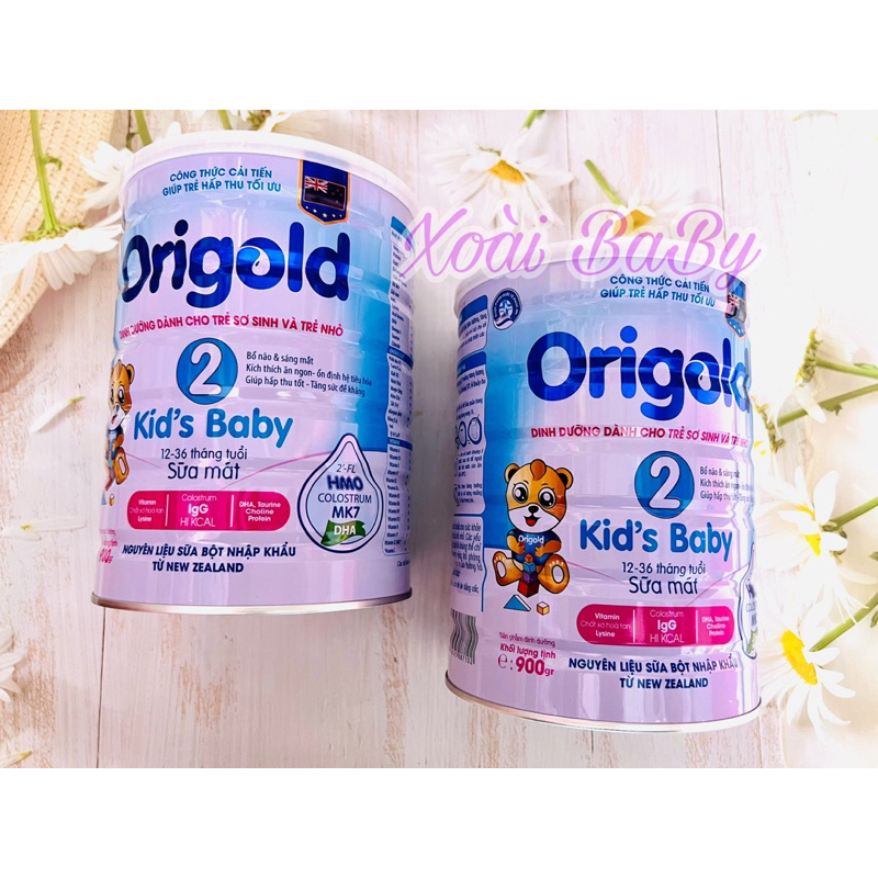 Sữa Mát Origold Kids BaBy Số 2 Cho Bé Từ 12-36 Tháng 900g
