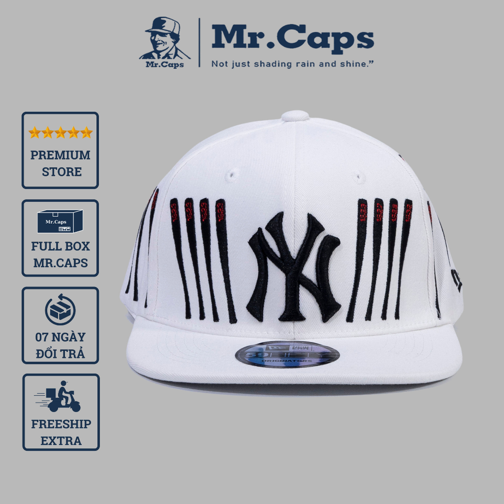 Nón Snapback NY MLB - Mũ phong cách hip-hop vải Kaki cao cấp cho cả nam nữ form unisex Full Box Mrcap Store SNY01