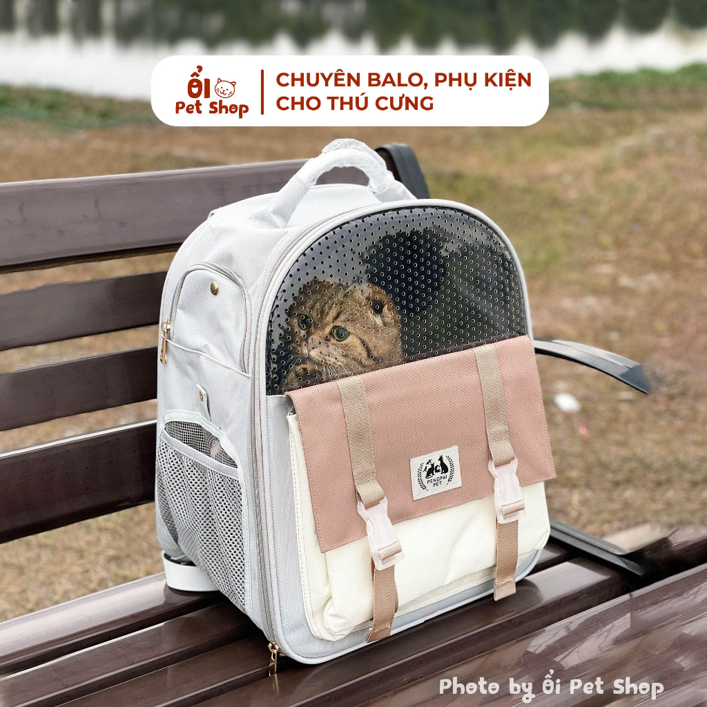 Balo Vận Chuyển Chó Mèo PENGPAI 34x24x40 Nhiều Màu Bền Đẹp Khung Sắt Bao Viền