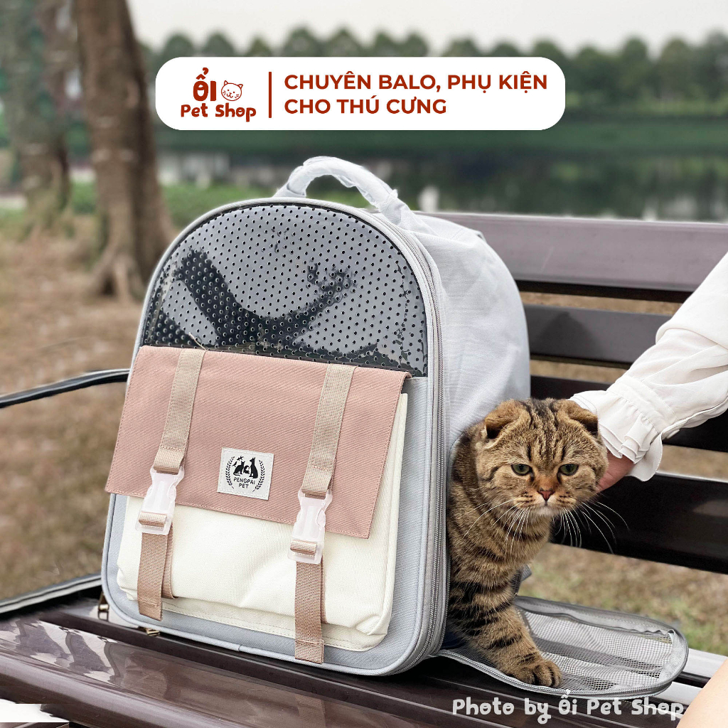 Balo Vận Chuyển Chó Mèo PENGPAI 34x24x40 Nhiều Màu Bền Đẹp Khung Sắt Bao Viền