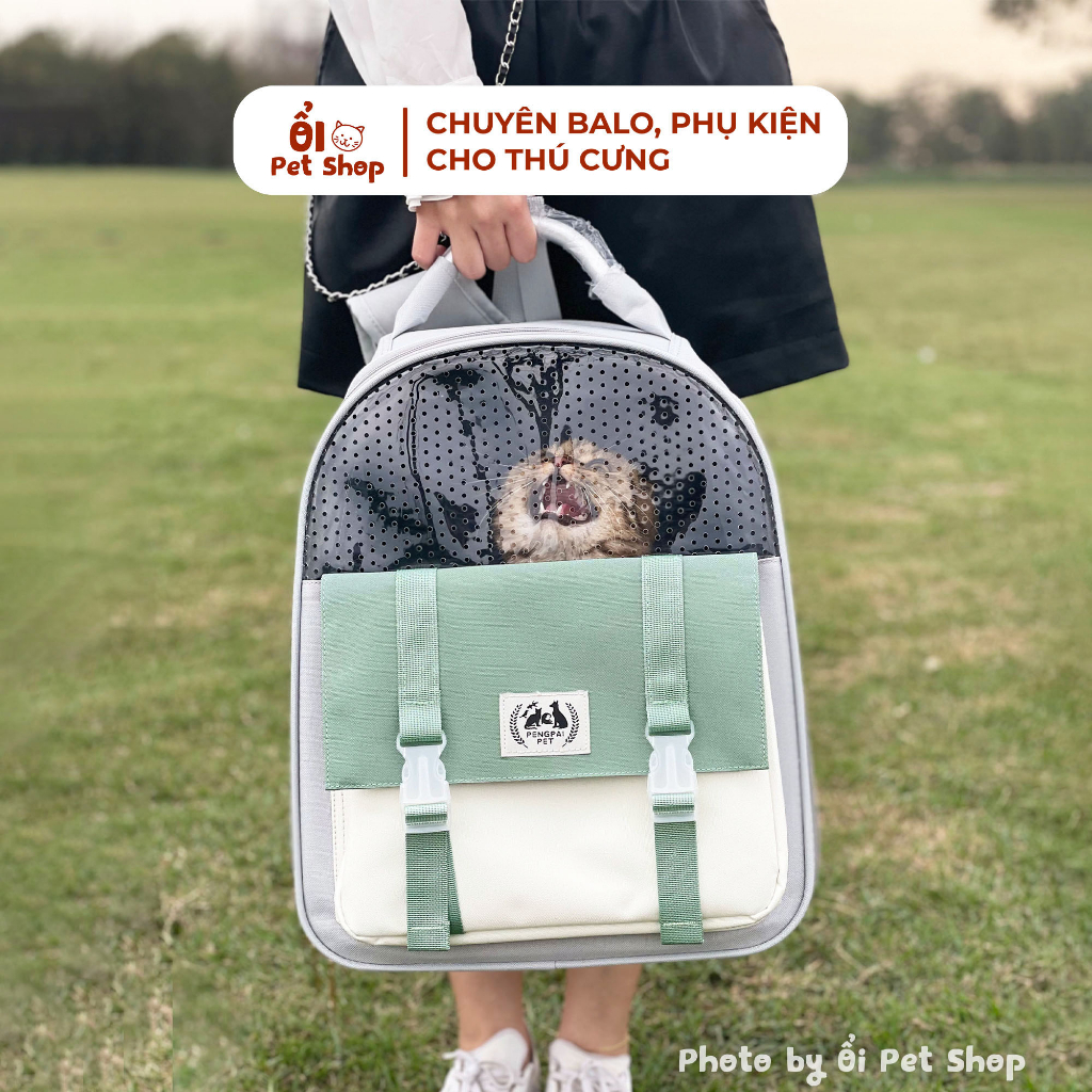 Balo Vận Chuyển Chó Mèo PENGPAI 34x24x40 Nhiều Màu Bền Đẹp Khung Sắt Bao Viền