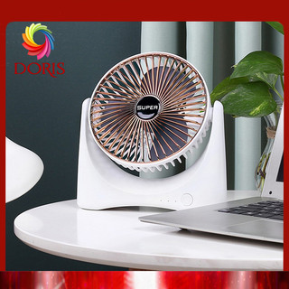 Quạt tích điện cao cấp super fan, 3 chế độ gió, tích điện 3-5 giờ, quạt tích điện destop để bàn, để xe ô tô