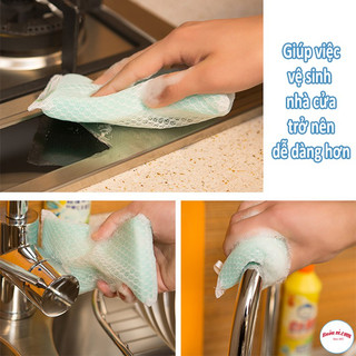 Set 5 Mút Rửa Chén Tạo Bọt Kháng Khuẩn DAISO
