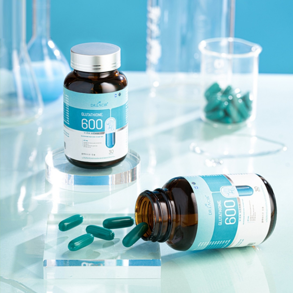Viên uống nội tiết trắng da glutathione 600 mg dr lacir
