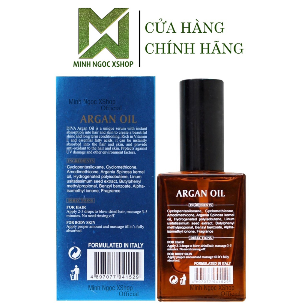 Tinh dầu dưỡng tóc phục hồi Diva Argan Oil 50ML chính hãng