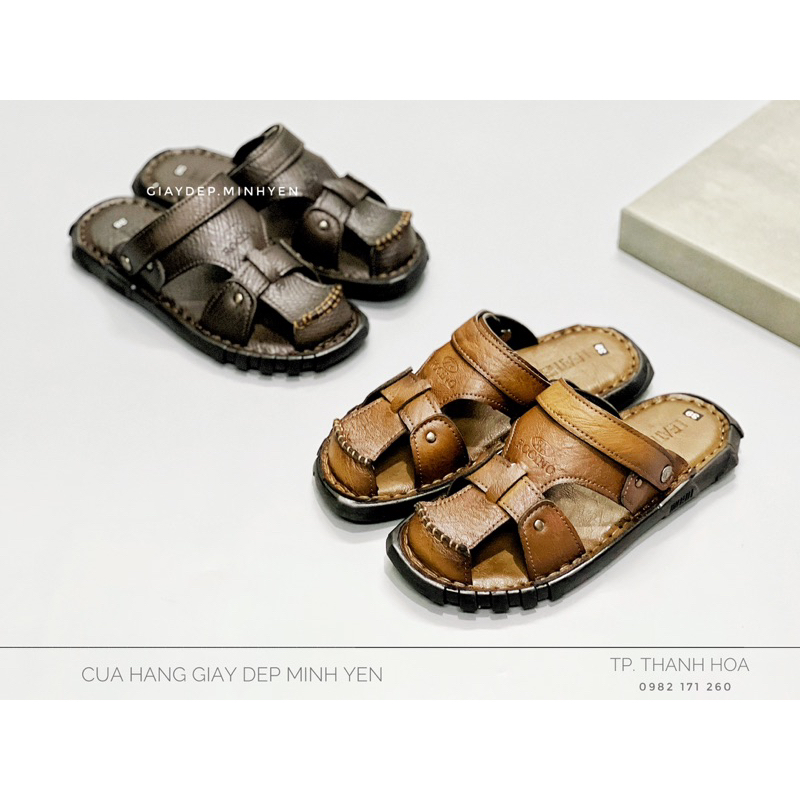 SỤC DA BỊT MŨI - SANDAL DA - GIẦY HÈ NAM