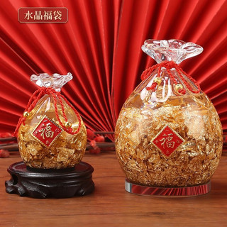 Túi tiền vàng lá bằng thủy tinh - phong thủy kim ngân