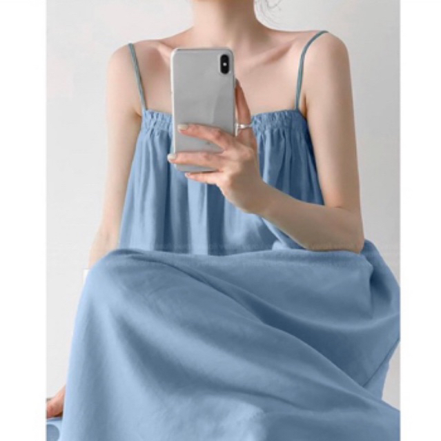 Đầm babydoll rộng chất lụa y cao cấp
