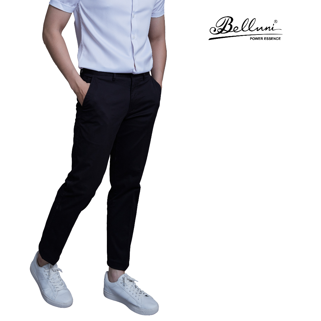 Quần khaki nam không ly BELLUNI sợi cotton - QK0.CMS.BE.25.BL