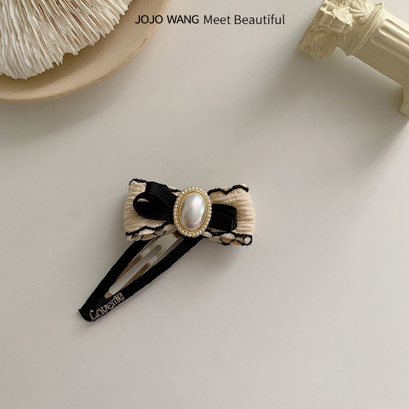 Kẹp tóc đính Nơ Ngọc Sang Chảnh Siêu Xinh cho nữ