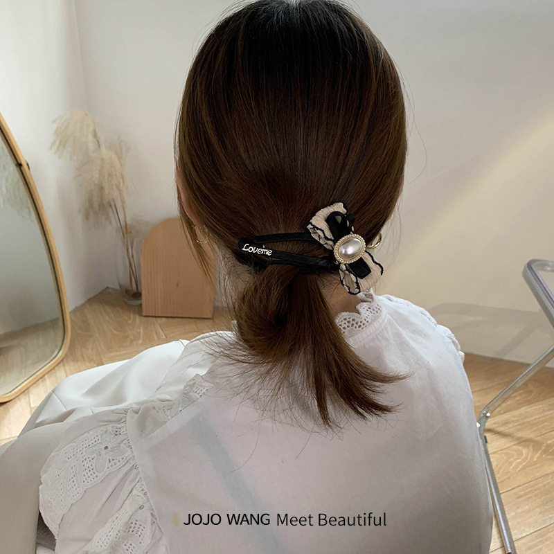 Kẹp tóc đính Nơ Ngọc Sang Chảnh Siêu Xinh cho nữ