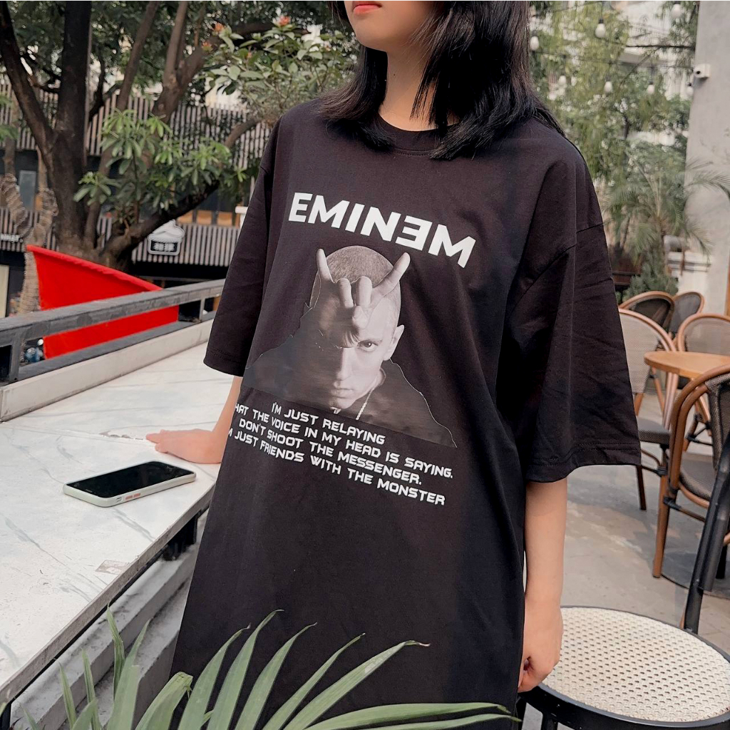Áo Phông Unisex Form Rộng Áo Thun Nam Nữ Oversize Eminem Rapper EMINEM DSUYP