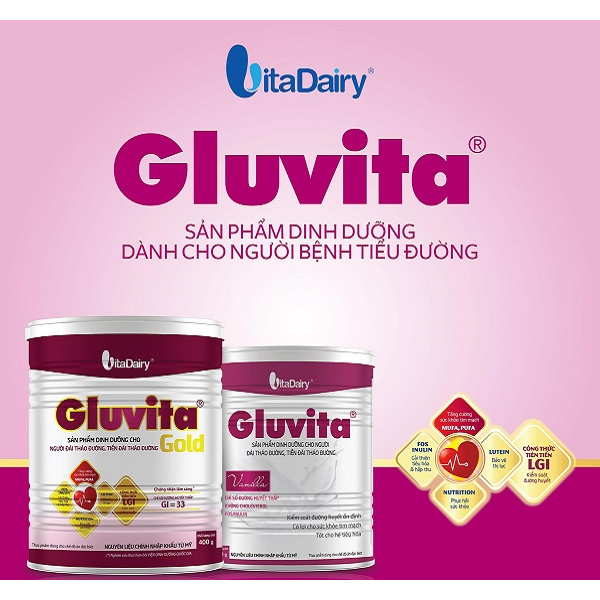Sữa Gluvita Gold_900g / 400g - Dành cho người bị tiểu đường - Date Mới