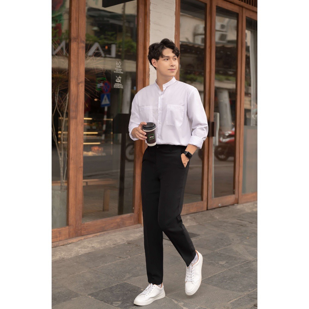 Quần âu vải tuyết mưa 1HAND nam ống côn mang lại phong cách trẻ trung, lịch lãm - mã QTM