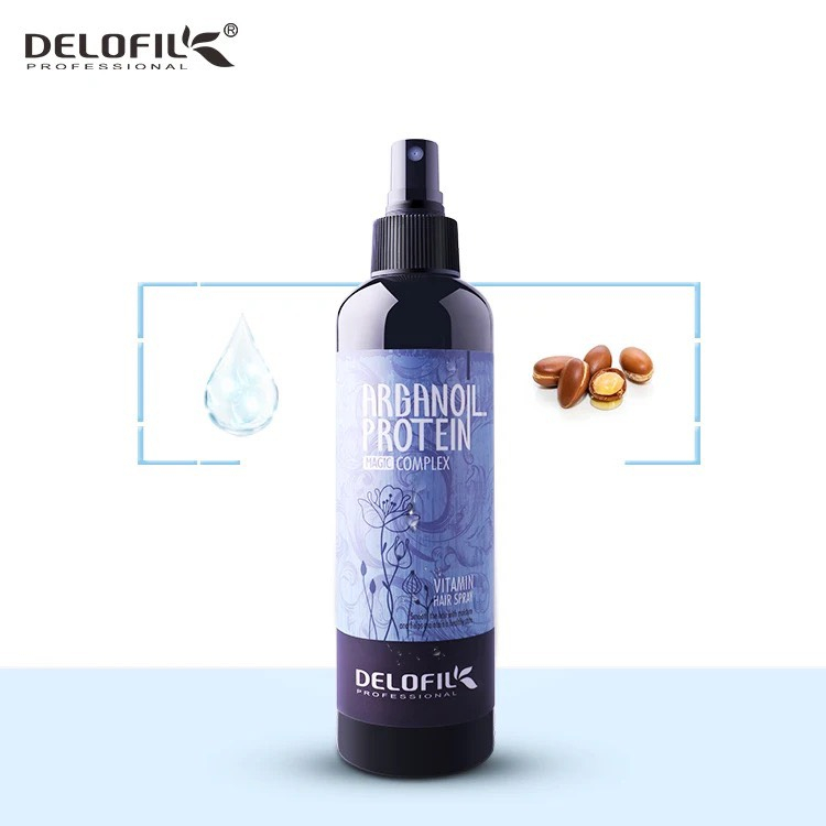 Xịt dưỡng phục hồi cho mọi loại tóc Delofil Arganoil Protein 260ML chính hãng