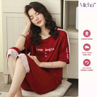 Bộ đồ nữ mặc nhà dáng lửng vải cotton cao cấp B36 MICHA