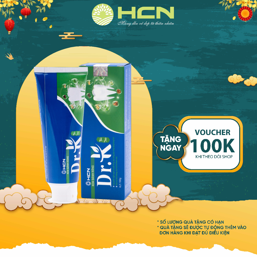 Kem Đánh Răng Thảo Dược Dr.K Hogi Làm Sạch Nhẹ Nhàng, Ngăn Ngừa Ê Buốt, Sâu Răng Tuýp 100g
