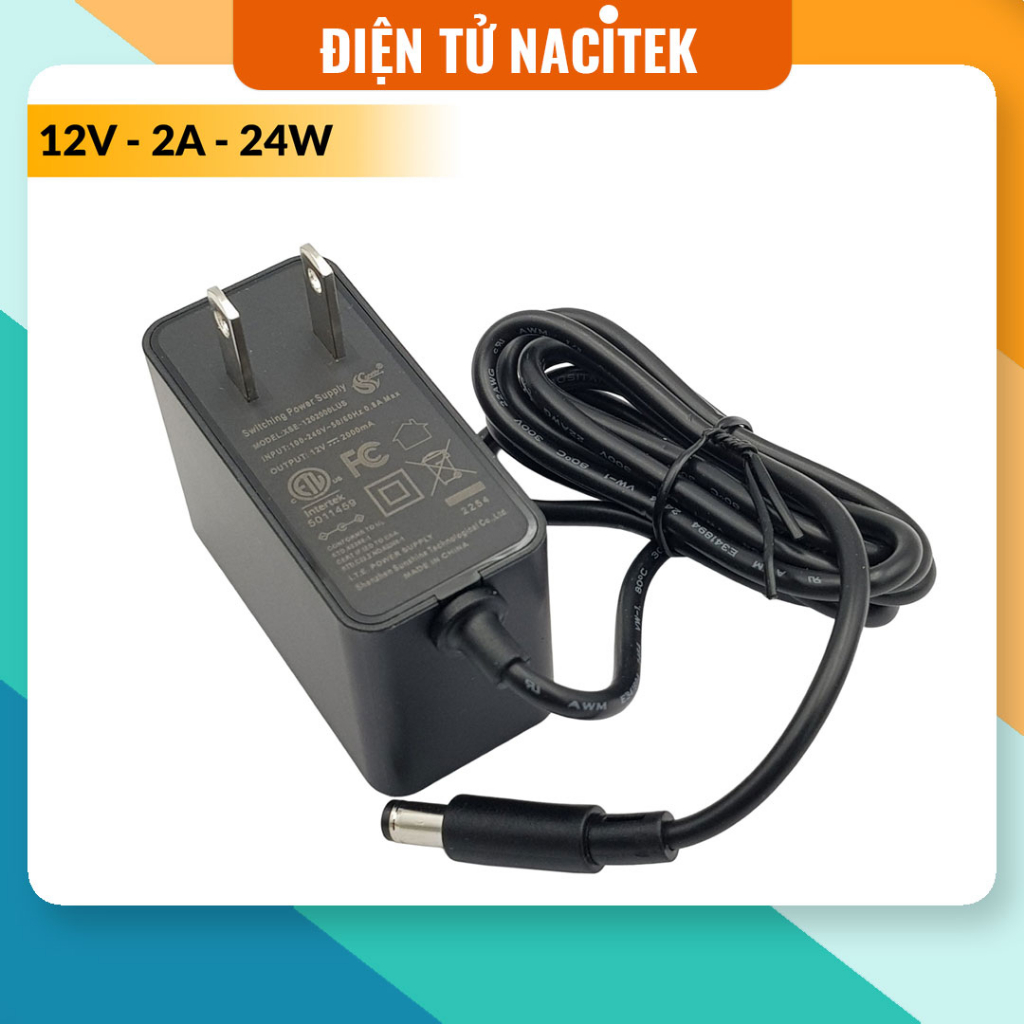 Nguồn Adapter 12V 2A Sunshine thiết kế đẹp, đúng công suất bảo vệ quá tải dùng cho đèn LED, thiết bị 12V khác