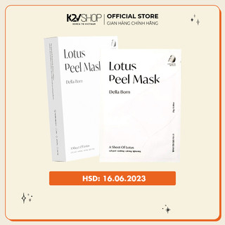 Mặt nạ dưỡng trắng da Della Born Lotus Peel Mask 25g/miếng - K2V Shop