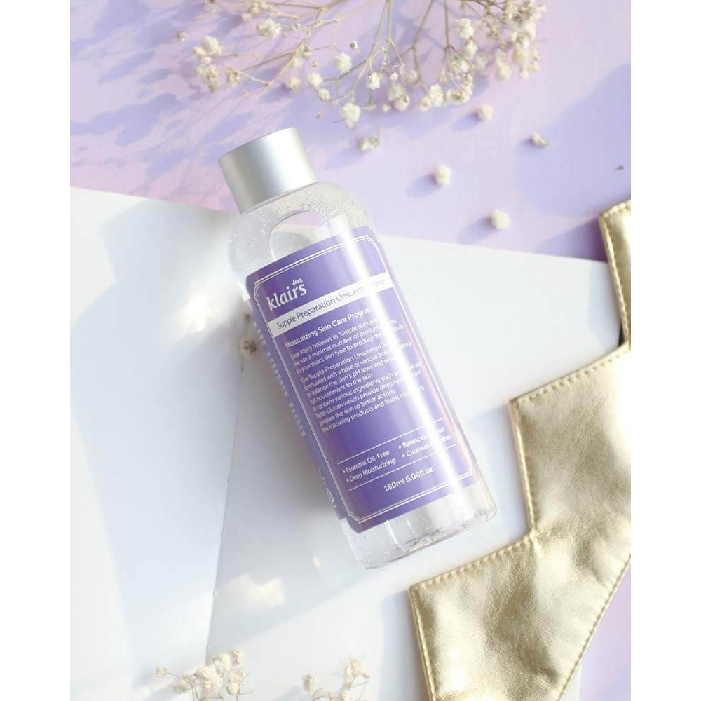 Nước hoa hồng Dear, Klairs Supple Preparation Unscented Toner 180ml