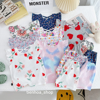 [Bé 7-19kg] Bộ cánh tiên quần đùi dây đan chéo Bozip siêu mềm mịn mát cho bé gái - HÀNG LOẠI 1