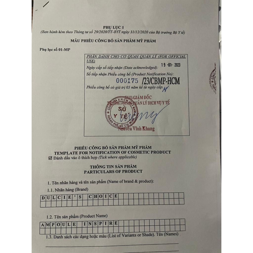 Serum Dưỡng Da Sáng mịn Thế Hệ Mới INSPIRE AMPOULE 30ml