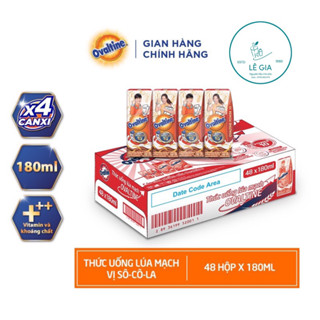 Ovaltine Sữa cacao lúa mạch gấp 2 lần canxi thùng 48 hộp *180ml