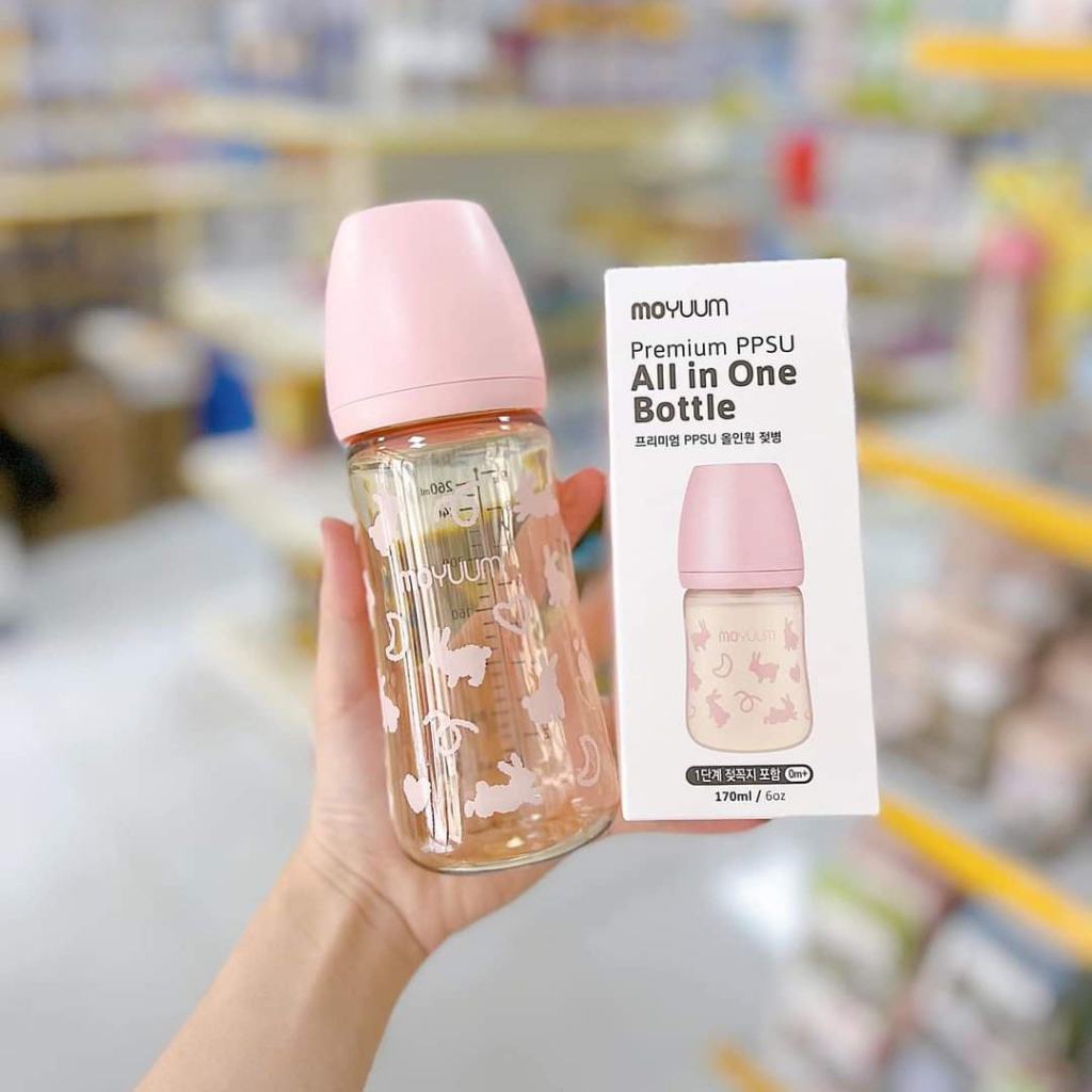 Bình sữa Moyuum Hàn Quốc họa tiết CON THỎ năm 2023 - Rabbit Limited Edition size 170ml/ 270ml