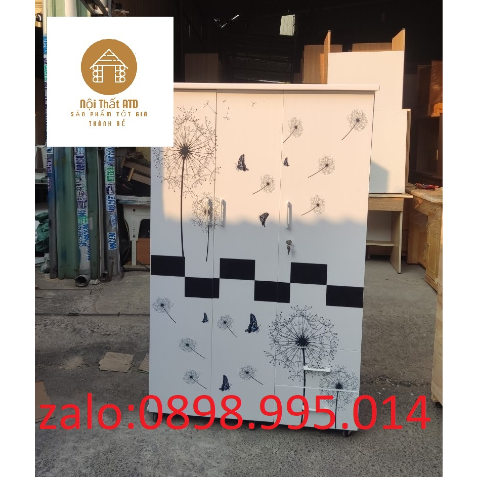 Tủ Nhựa Đài Loan - tủ nhựa 3 cánh in tranh 3D đựng quần áo chăn màn nhiều kích thước 1m7 1m8 giá rẻ HCM, BD