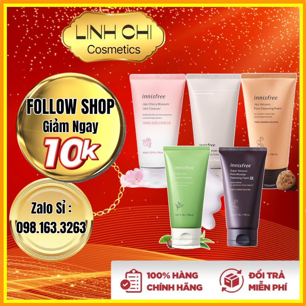 Sữa Rửa Mặt Trà Xanh Innisfree 150ml