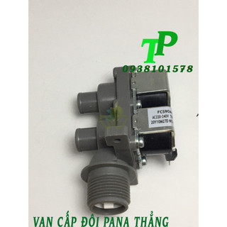 Van Cấp Nước Máy Giặt Panasonic 2 Đầu Thẳng, Van Cấp Đôi