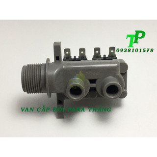 Van Cấp Nước Máy Giặt Panasonic 2 Đầu Thẳng, Van Cấp Đôi