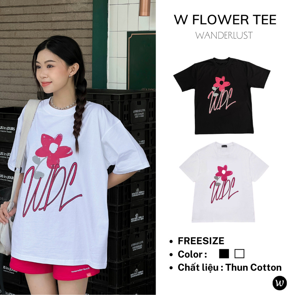 Áo W Flower Tee